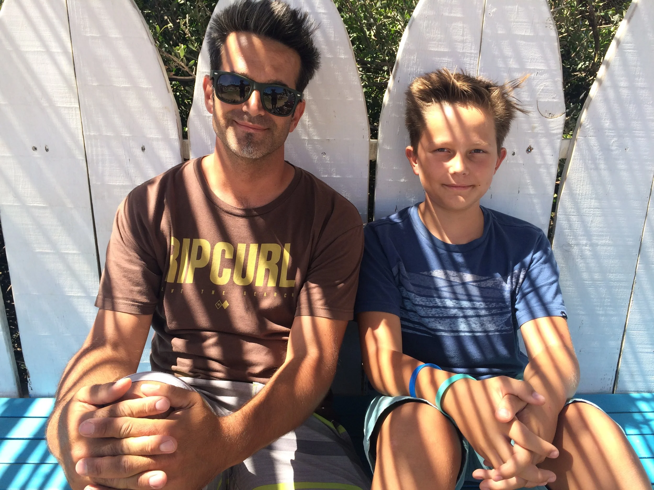 two cools dudes on vacation