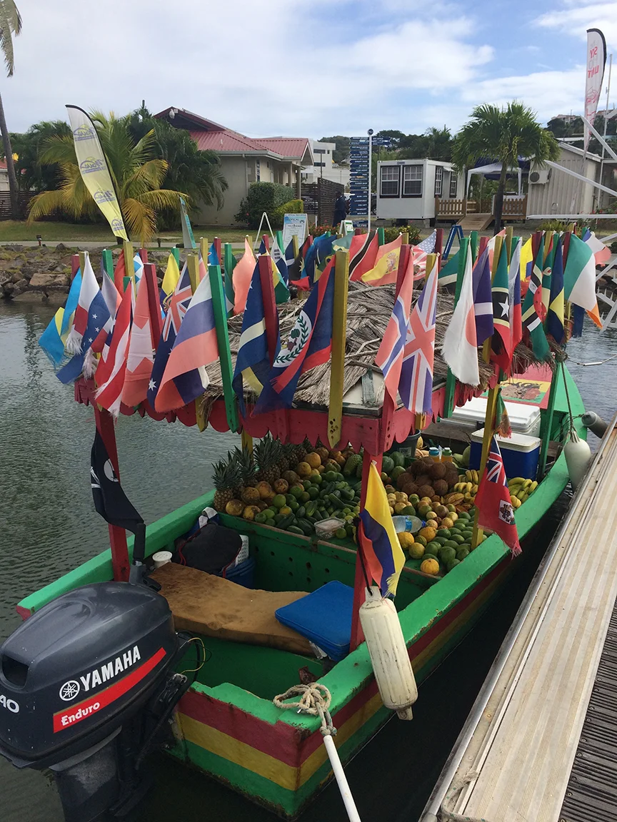 The floating market in St. Lucia