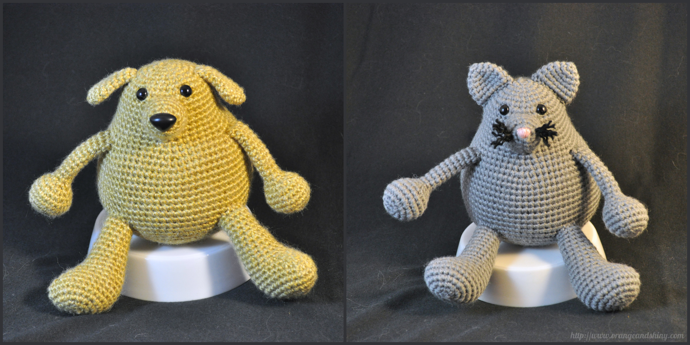 Orange and Shiny Original Amigurumi Collection:  Pets