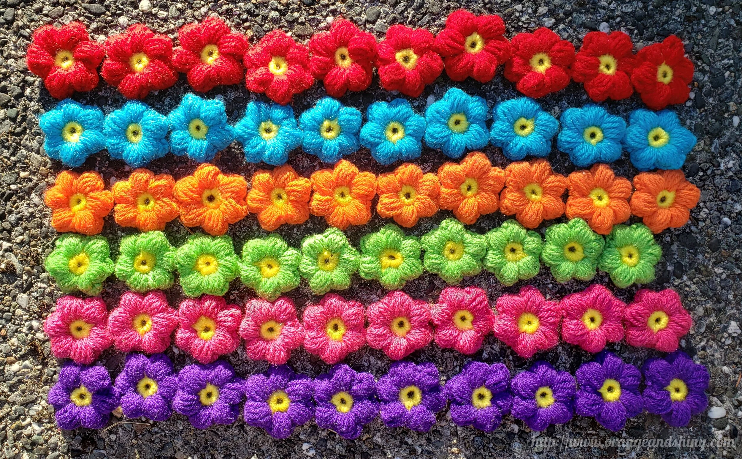 Crochet Puff Flowers