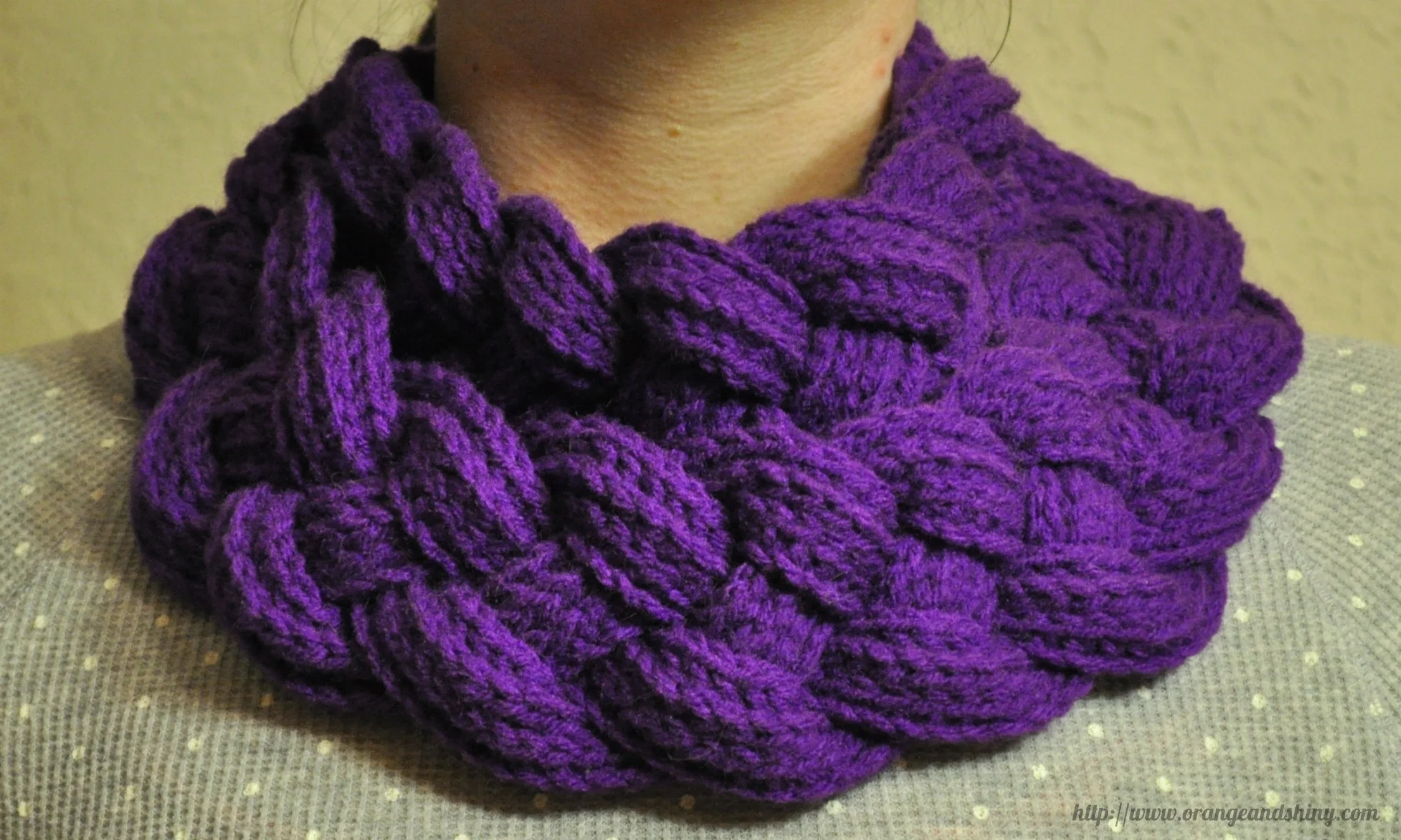 Crocheted Double Layer Braided Cowl