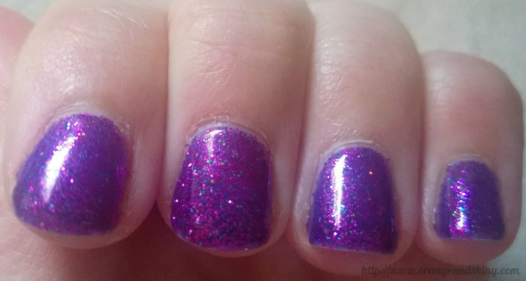 Sparkly Purple Shellac Manicure