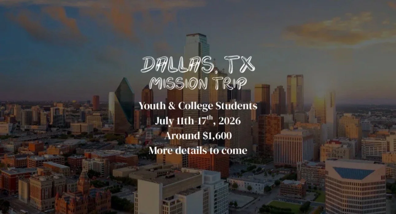 BIG NEWS! This summer, we will be taking a group to DALLAS, TX for a missions trip on July 11th! Visit our LINKTREE in our bio for more information/to sign up!