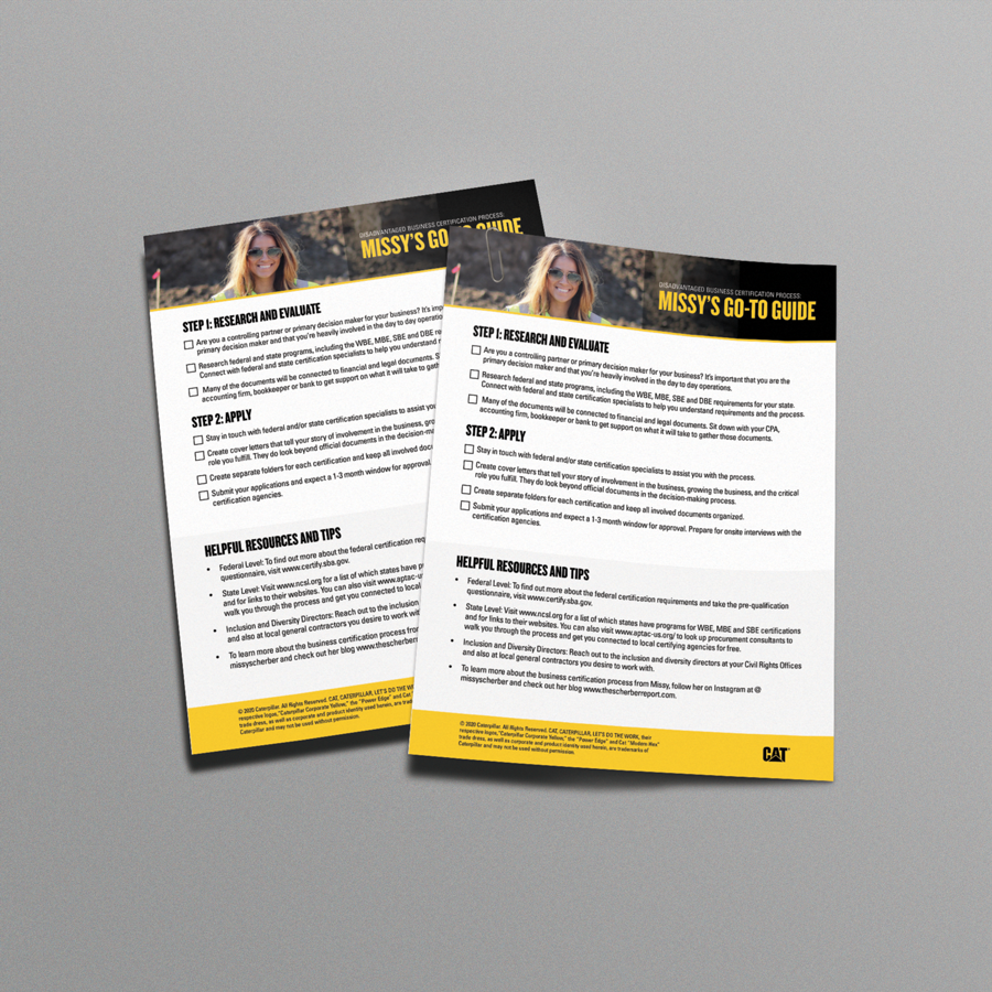 Freebie: Missy's Go-To Guide for Disadvantaged Business Certs