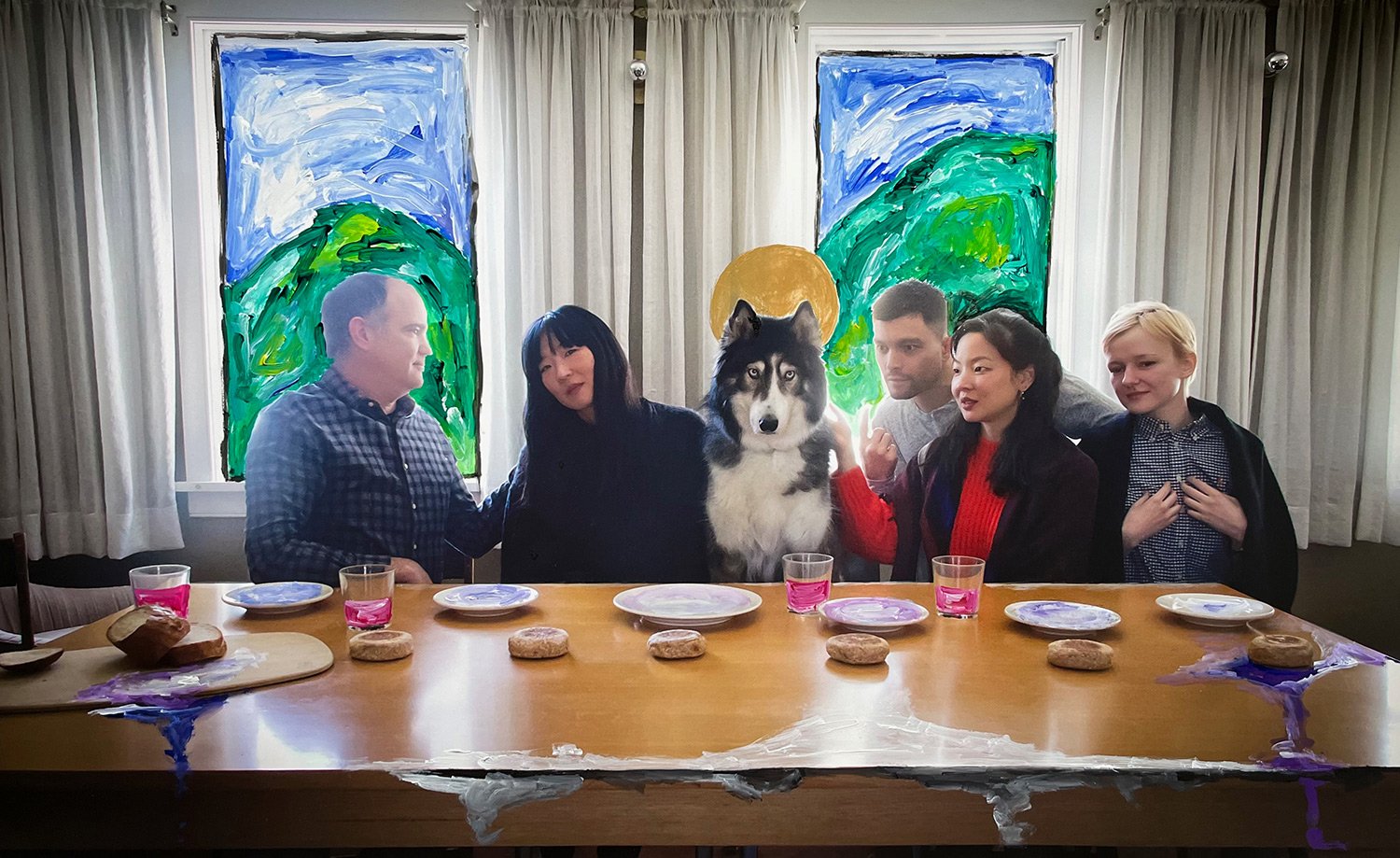   The Last Supper,  2019-2022, 30” x 18”, acrylic on pigment print 