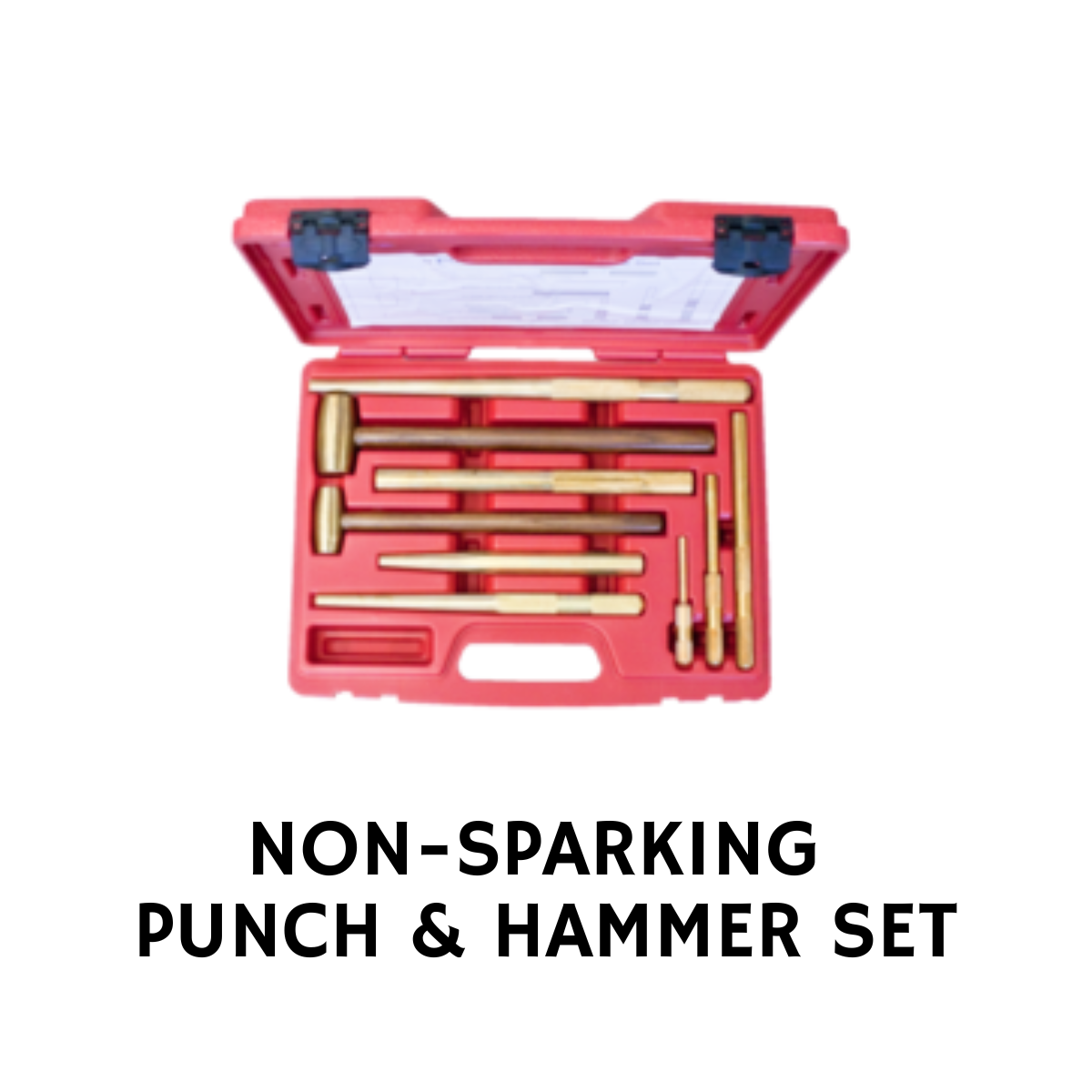 NON-SPARKING PUNCH AND HAMMER SET