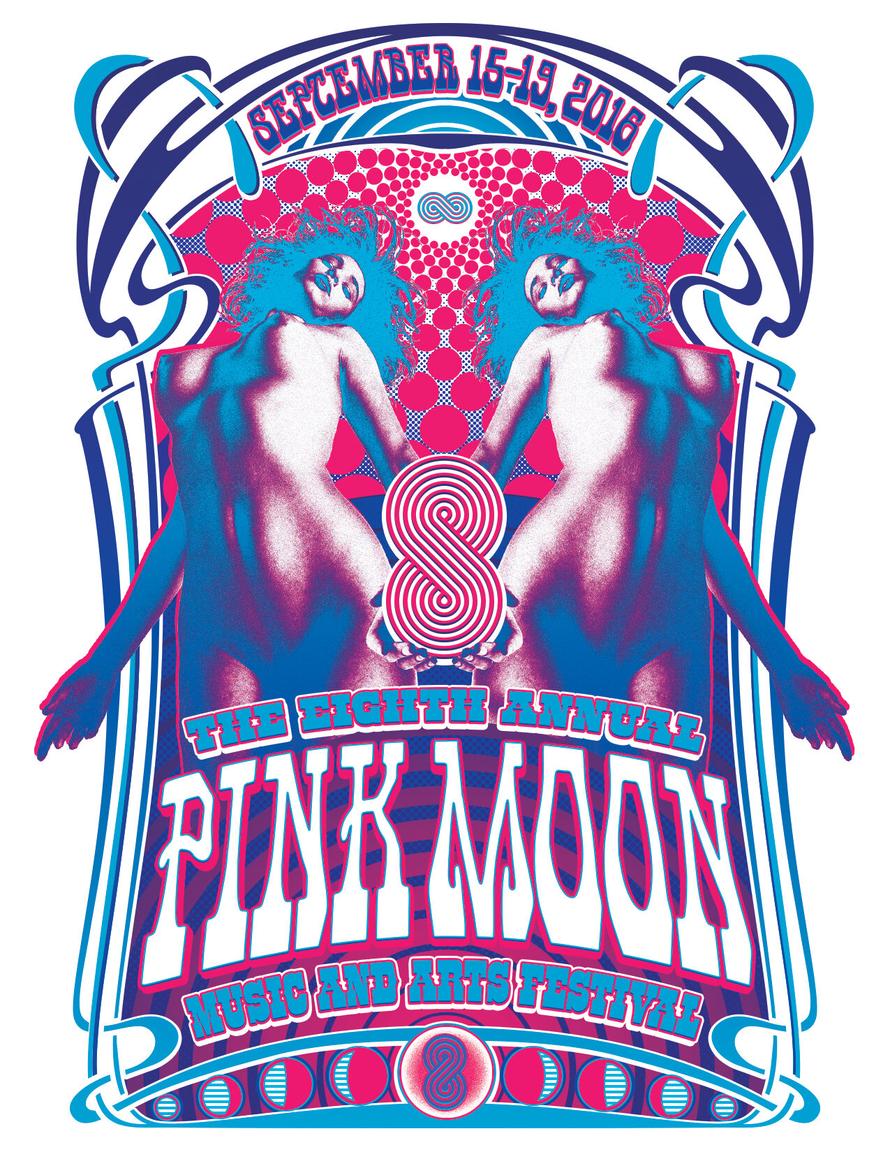8th Annual Pink Moon Arts & Music Festival poster