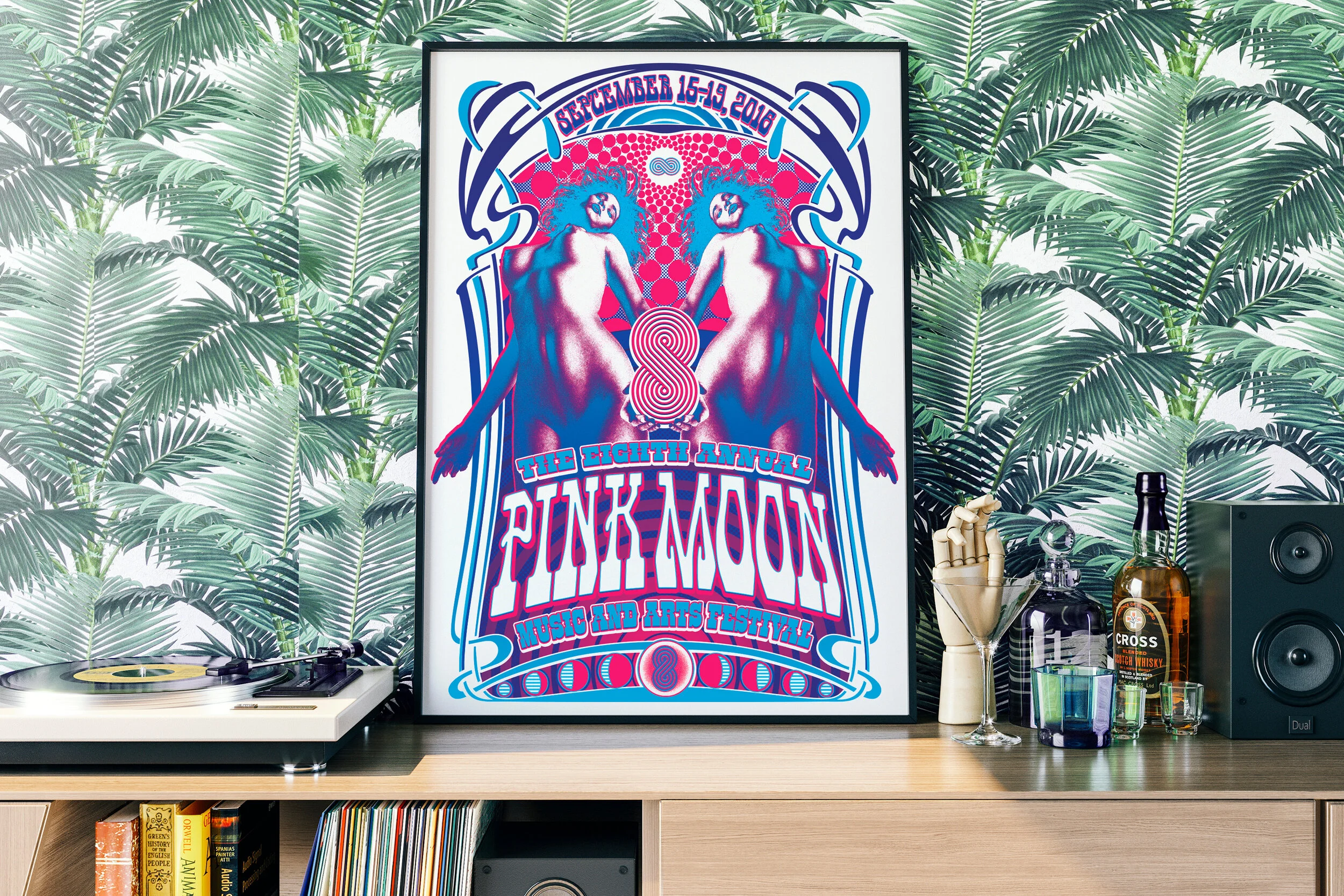 8th Annual Pink Moon Arts & Music Festival poster
