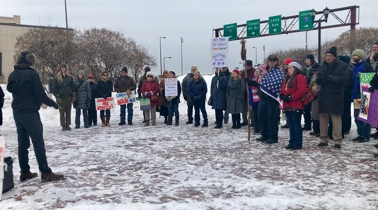 Rally in Duluth against Immigration Ban