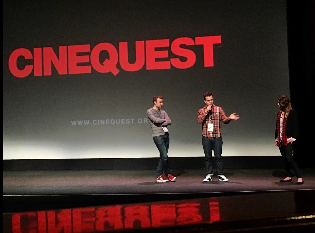 Here I am with Mike Ward (co-editor and co-producer) in a Q&A. I'm explaining that I still need to do my taxes this year.