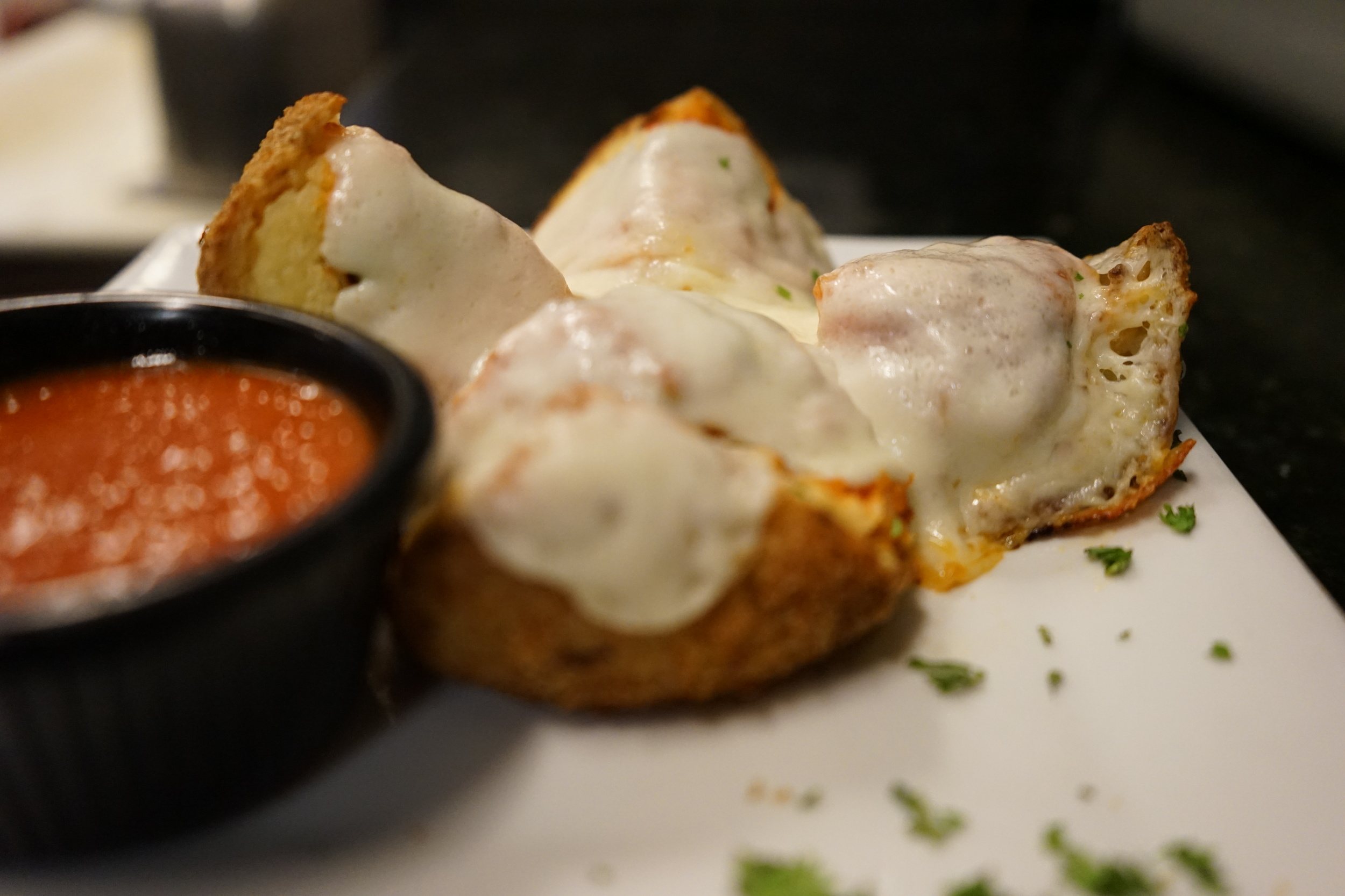 Rice Ball With Melted Mozzarella