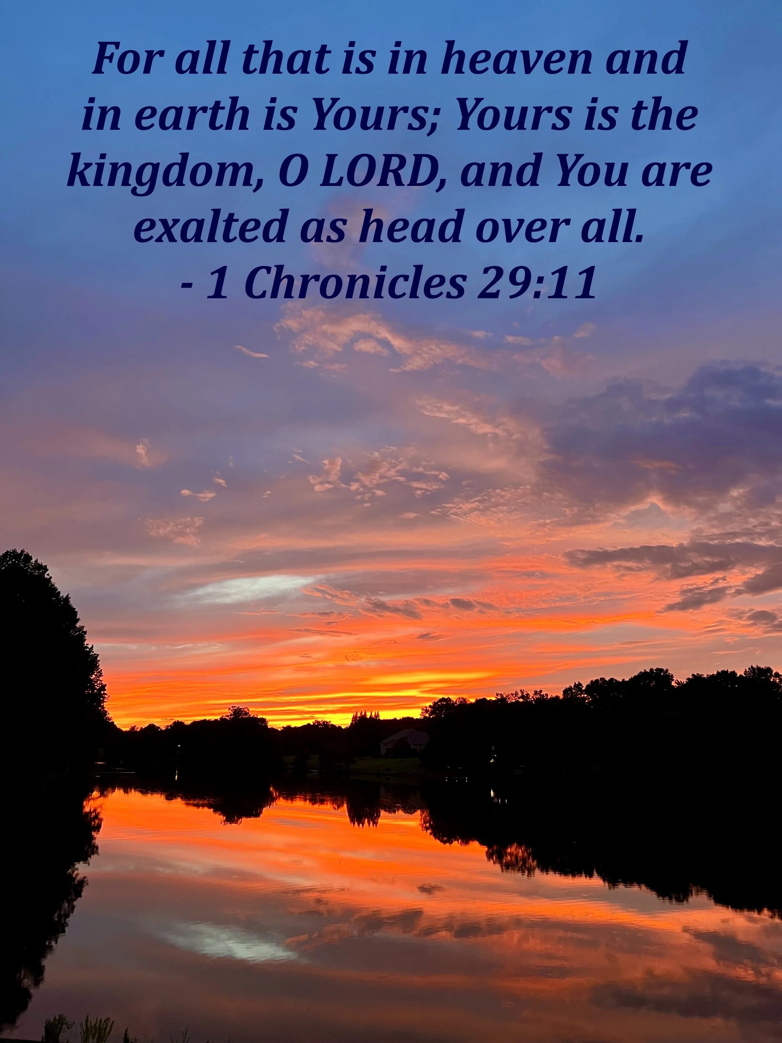 January 15, 2026: 1 Chronicles 29:11