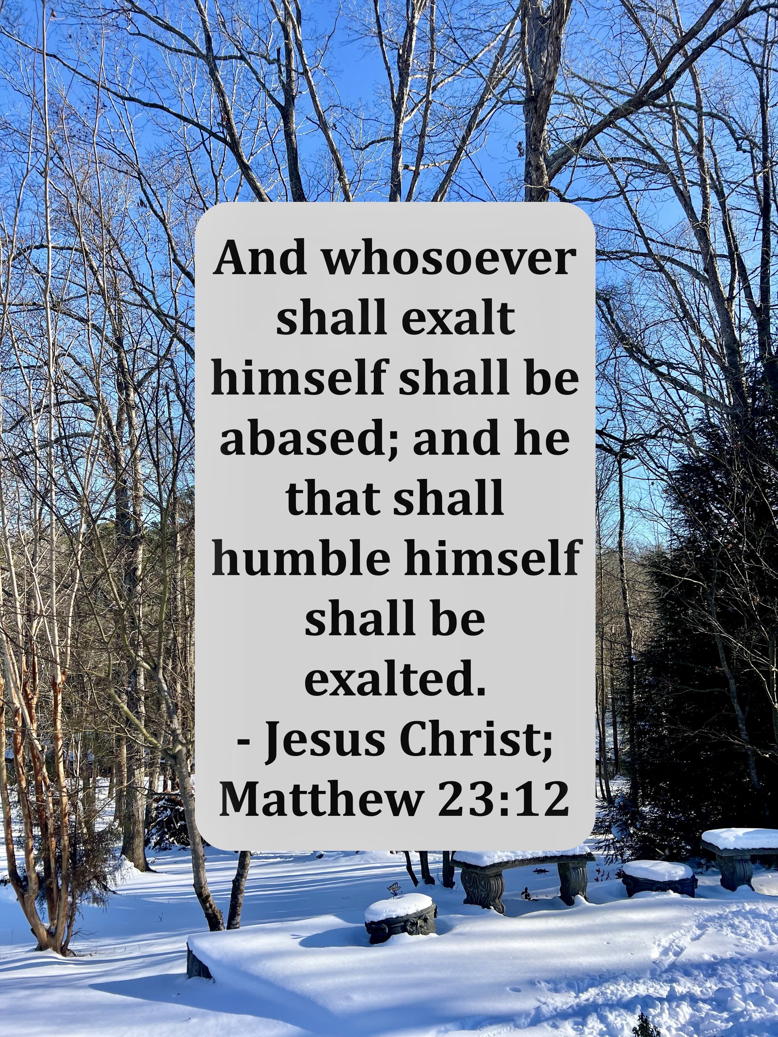 March 11, 2026: Matthew 23:12