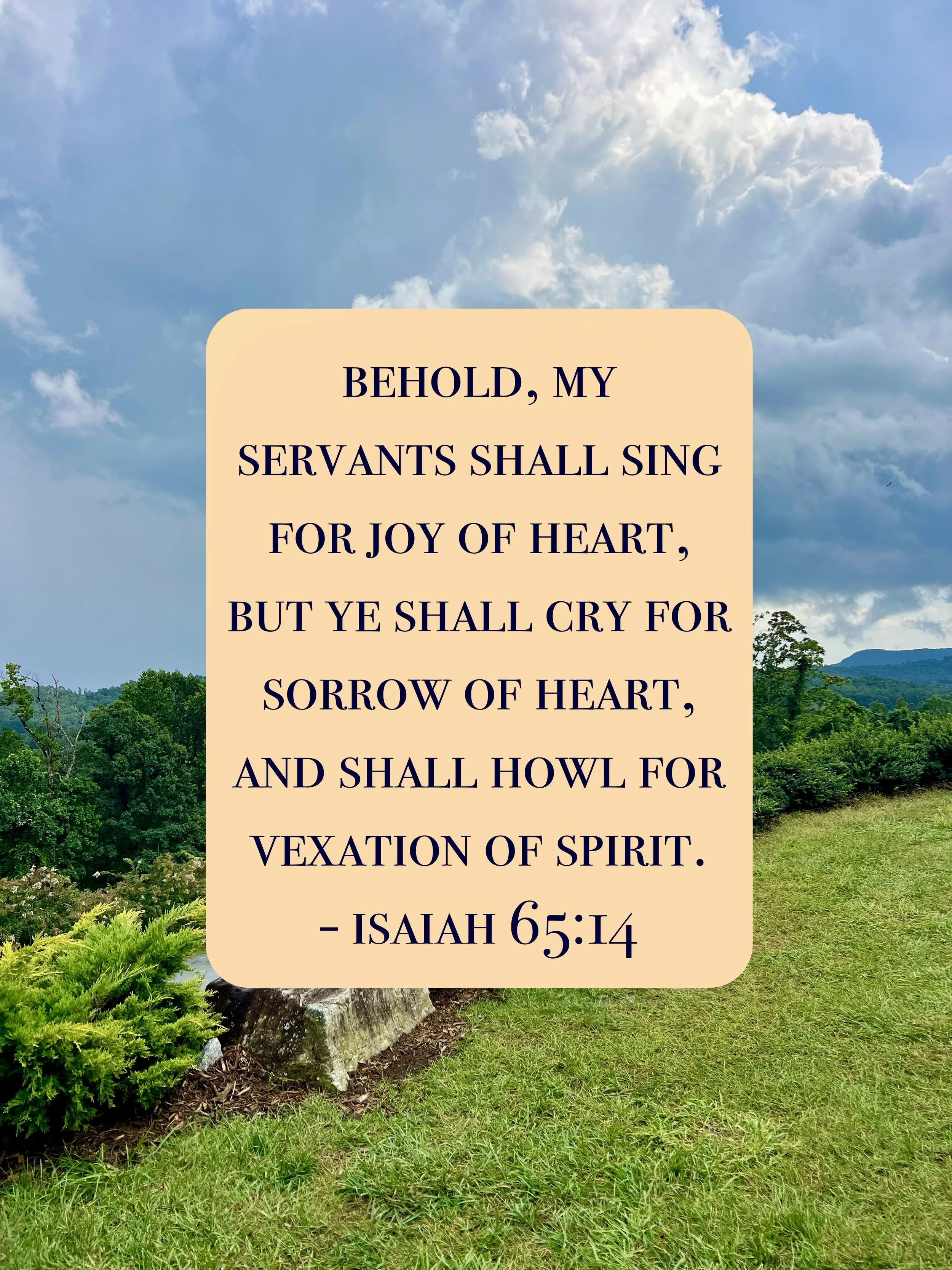 April 21, 2026: Isaiah 65:14