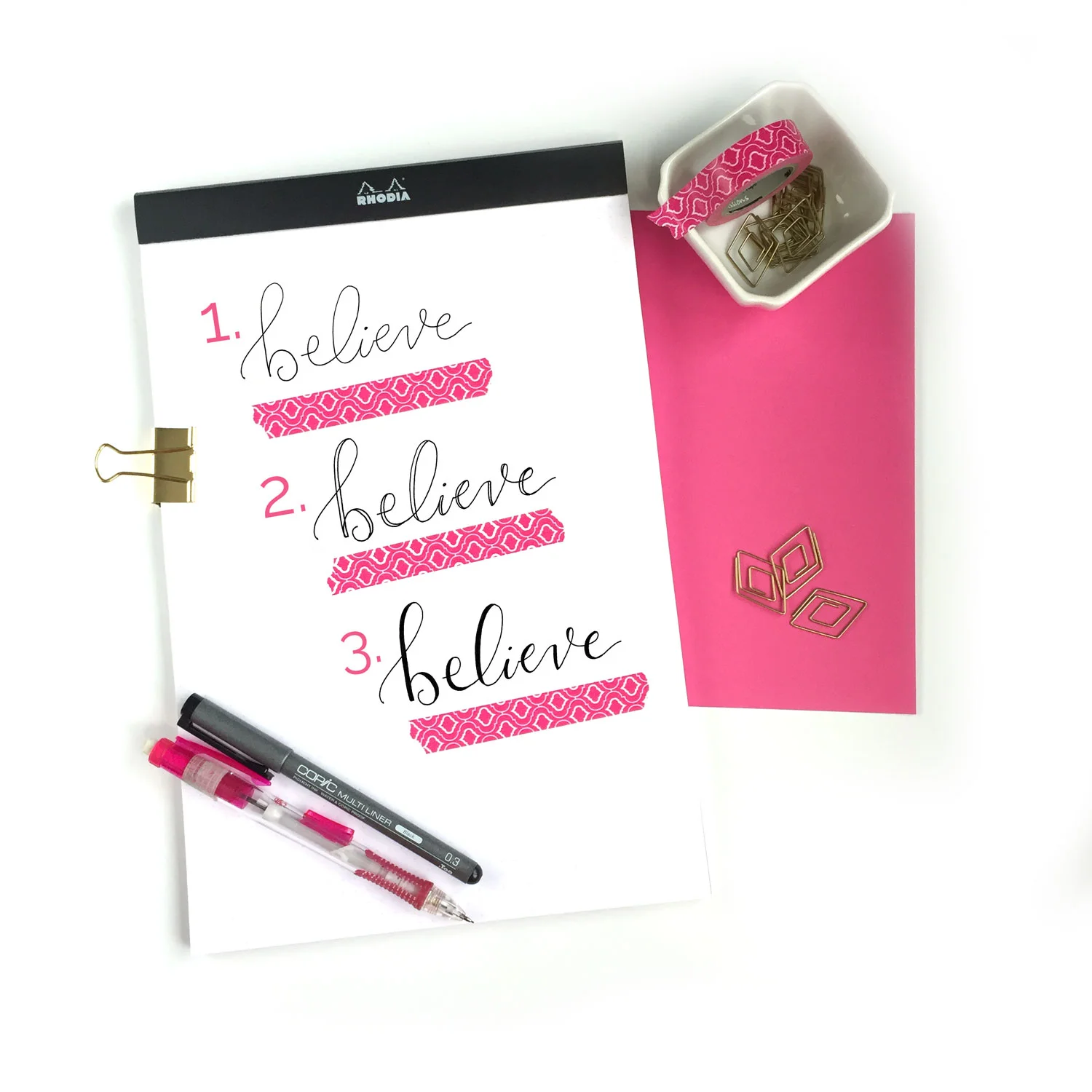 Faux Calligraphy- 1 -2 - 3