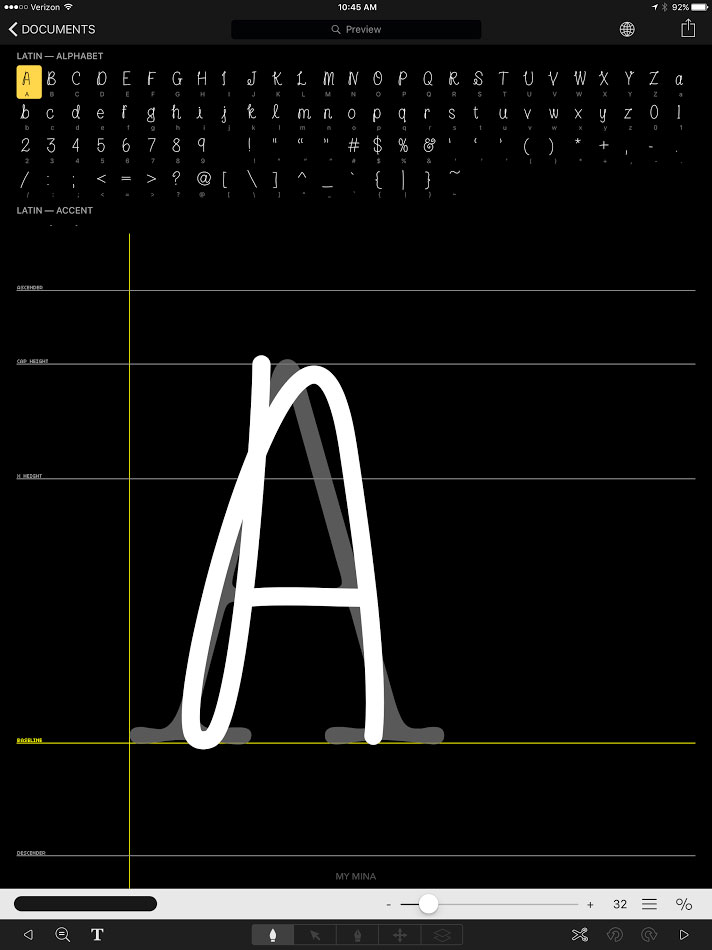 Screen Shot Inside ifontmaker