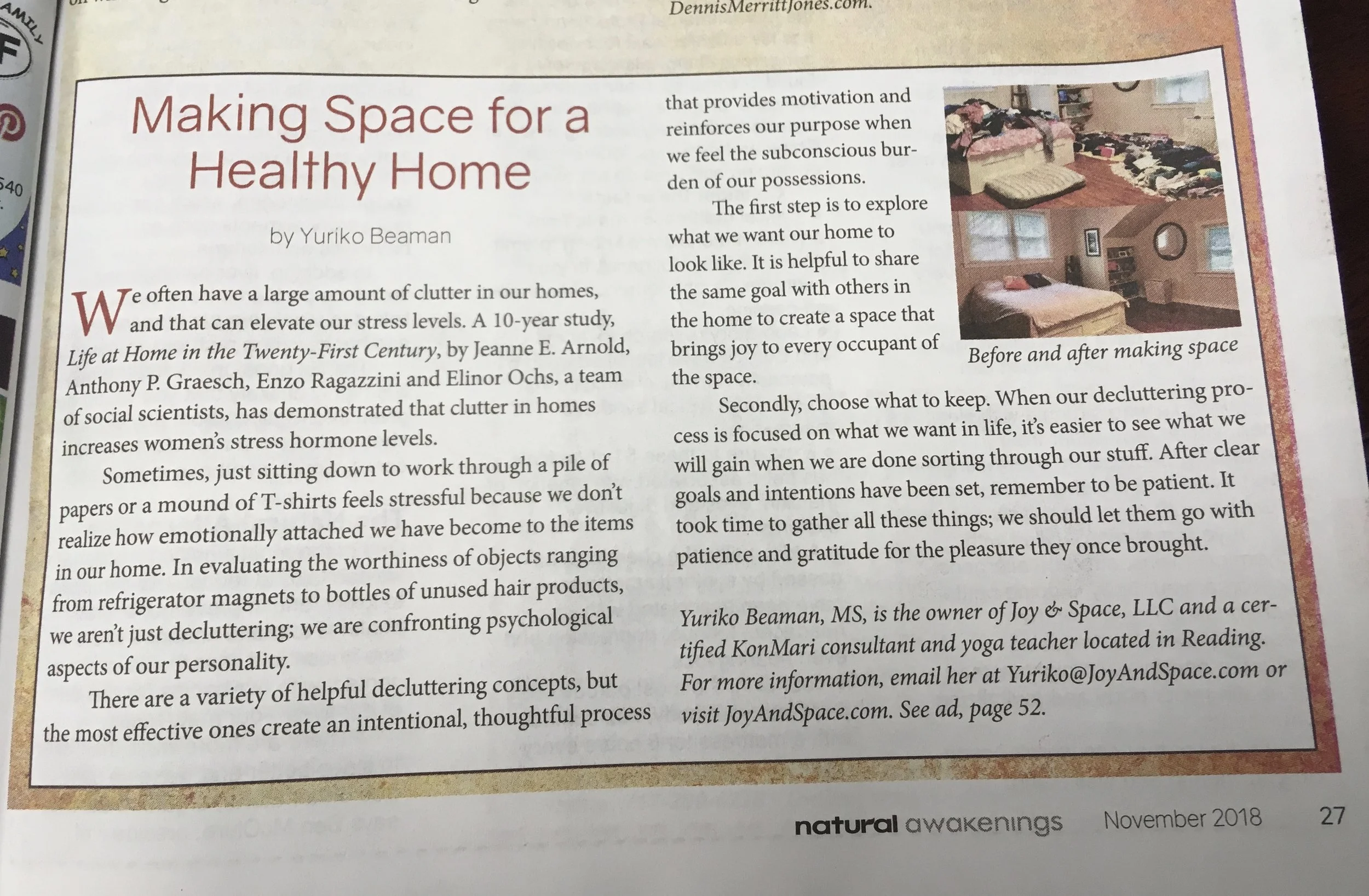 Article in Natural Awakening