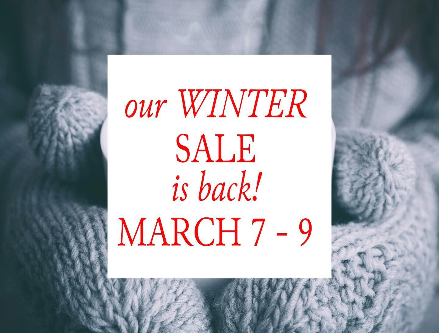 Our yearly Winter Sale is back❣️ a THANK YOU to all our Wonderful, Amazing customers. Store wide 10% off and certain yarns 15% to  40% off 💓🥰 #wollhaus #wollhausmerch #wintersale #abigthankyoutoall💖