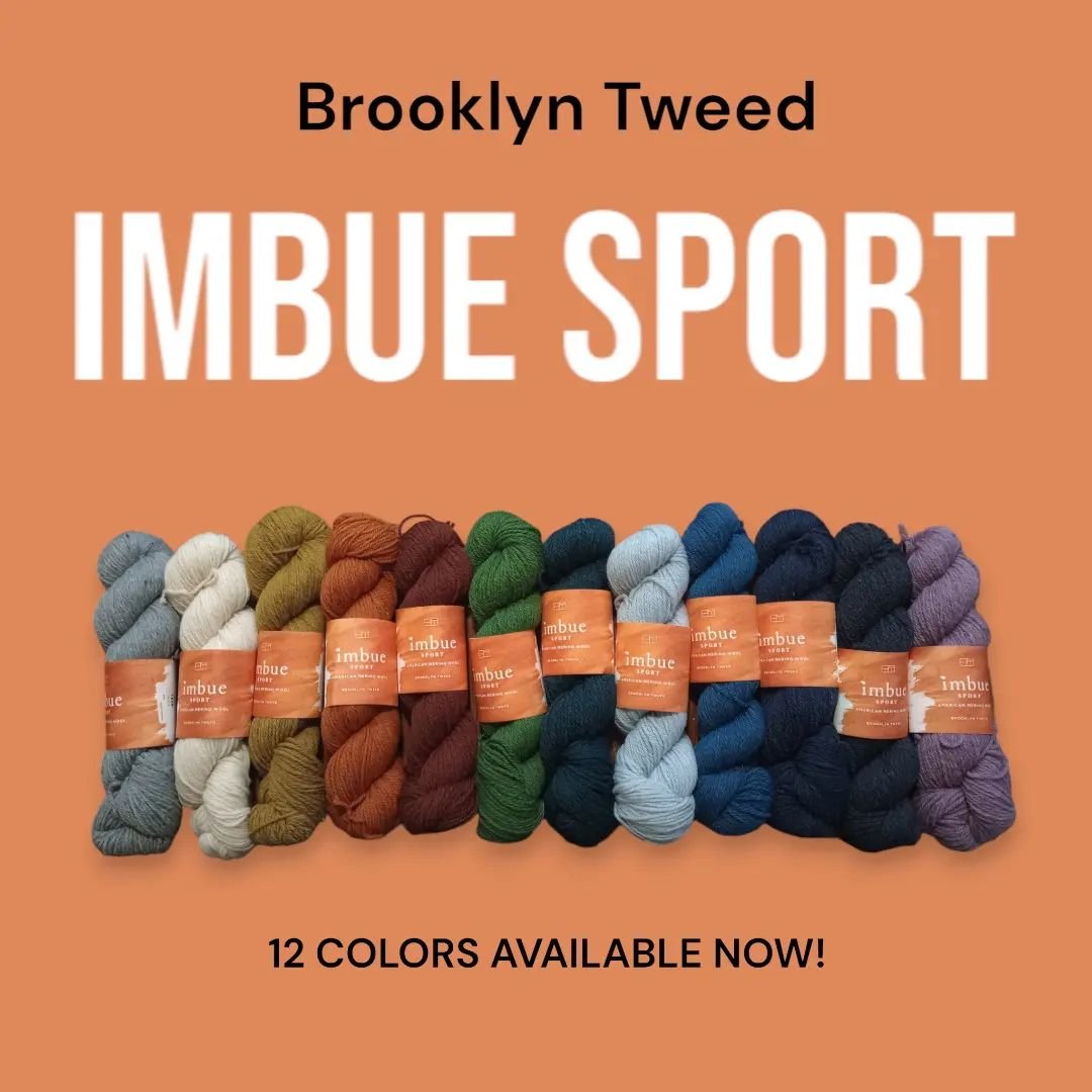 ‼️Just Released Today‼️

New @brooklyntweed Imbue Sport!

190 yds of soft worsted spun 3-ply fine merino!

Colors from left to right:
Ash
Crepe
Warbler
Lantern
Cloak
Hummingbird 
Terrarium
Vapor
Diebenkorn
Carbon
Orchid 

#wollhaus #wool #brooklyntwe