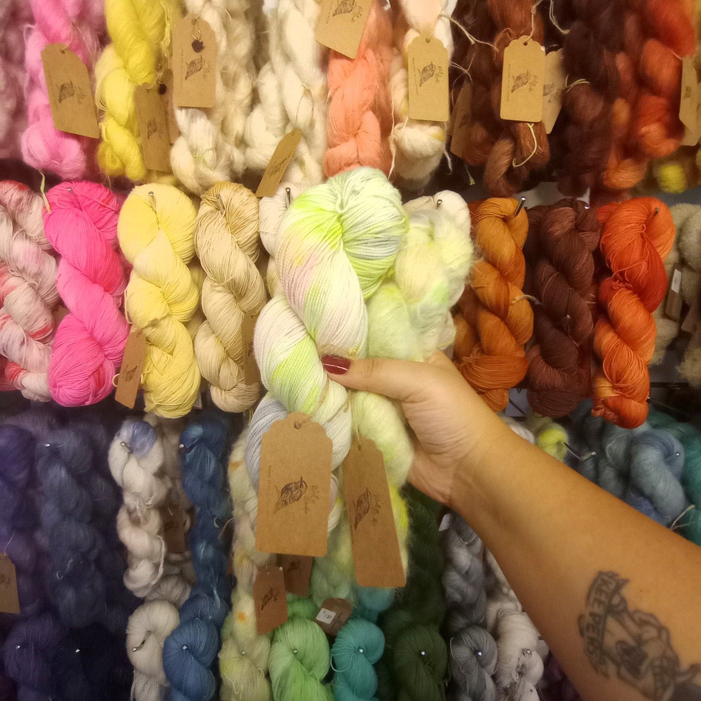 Do you need the perfect hand-dyed yarn for that perfect project? 👀

Look no further! 🤩
@woollywarblerfibers has an amazing selection of colors come see if we have that perfect color.

psst....wanna know a secret? 🤫 a new base in 12 colors is comin