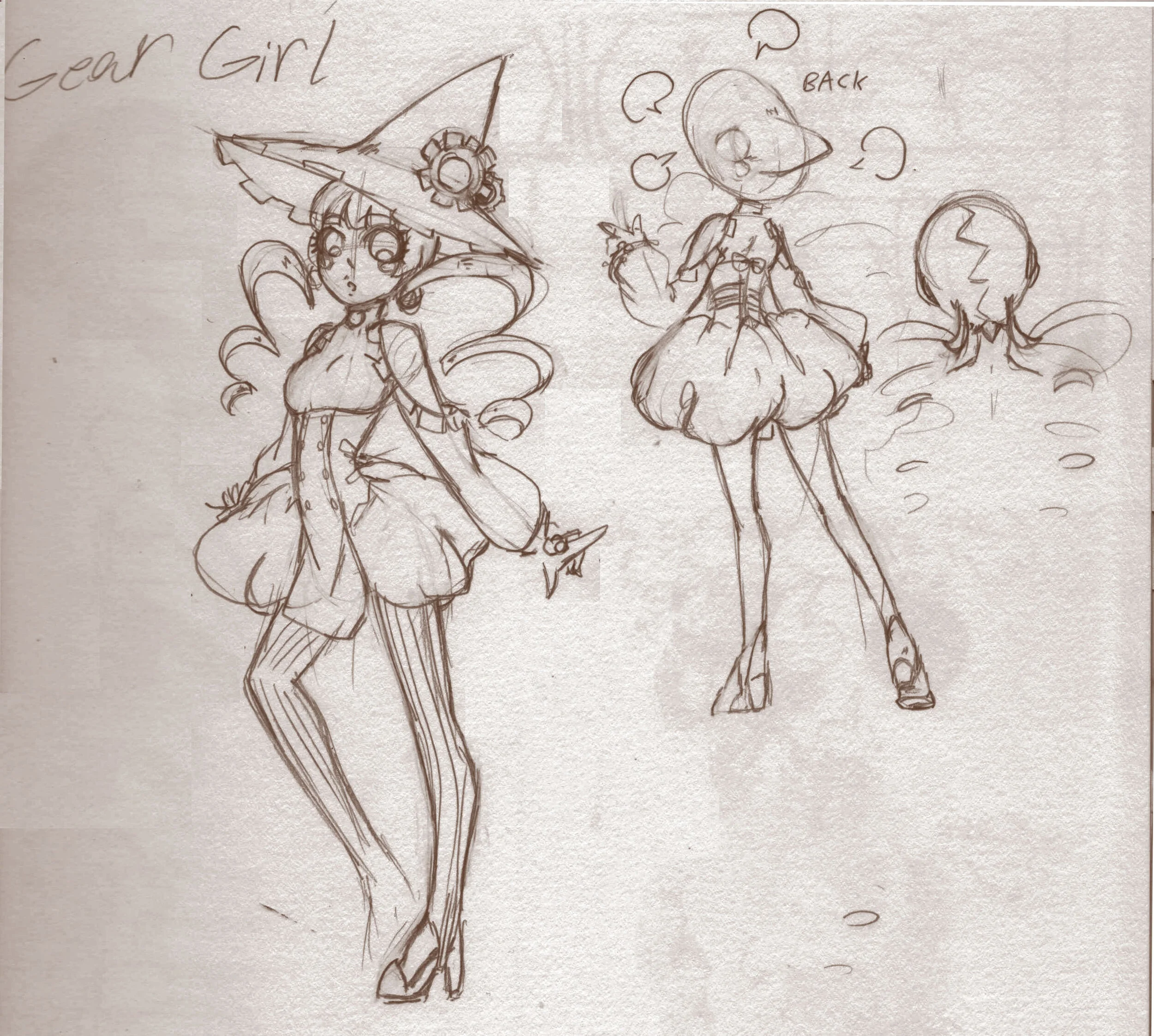  Rough character design concept. 