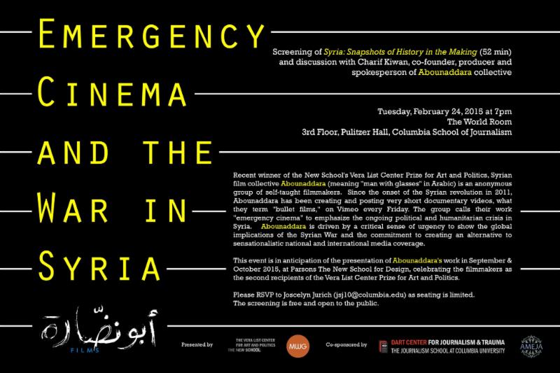 Emergency Cinema and the War in Syria