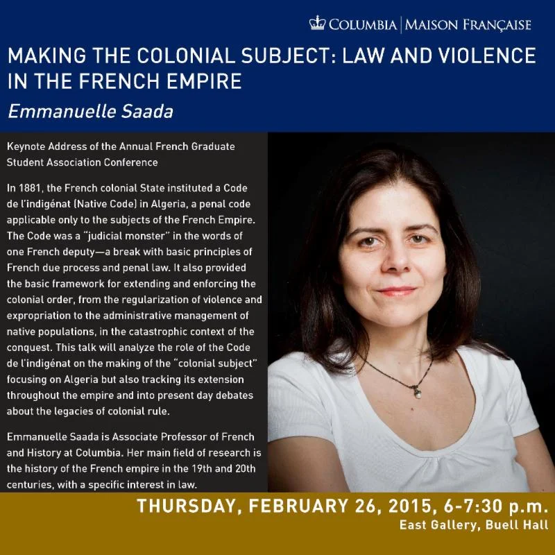 Making the Colonial Subject: Law and Violence in the French Empire