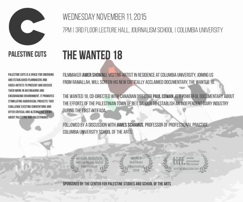 The Wanted 18: A Film Screening and Discussion