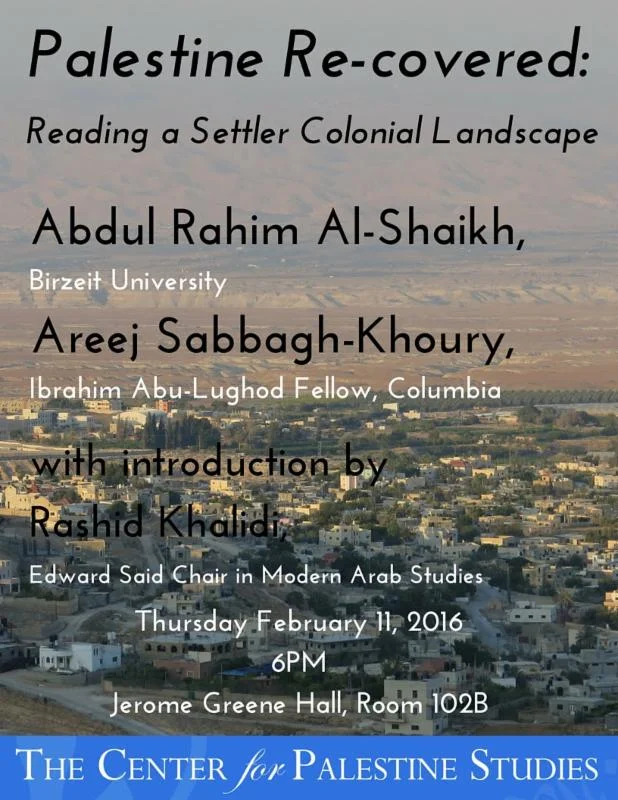 Palestine Re-Covered: Reading a Settler Colonial Landscape