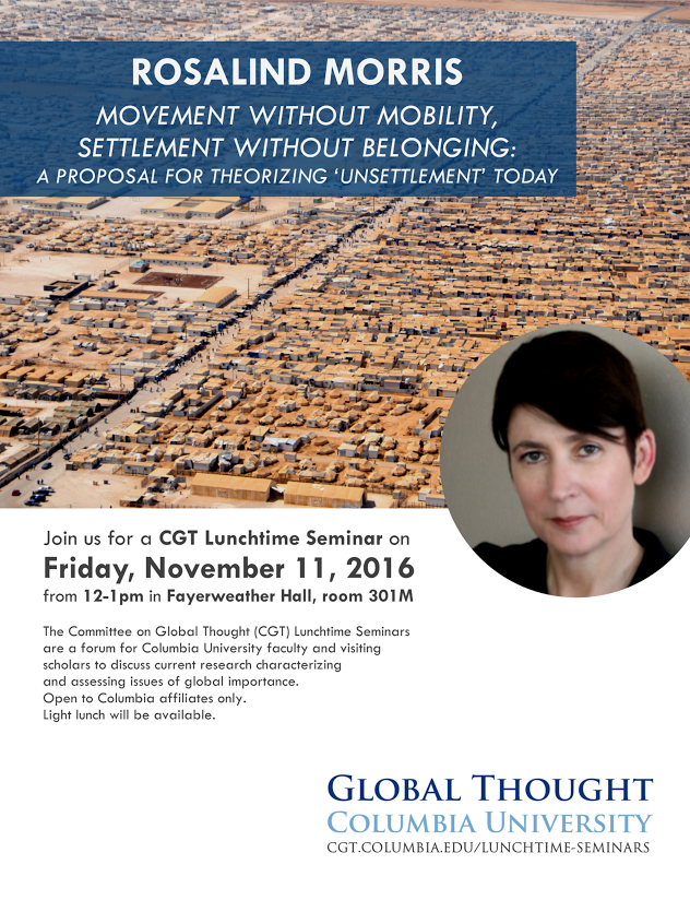 Movement Without Mobility, Settlement Without Belonging: A Proposal for Theorizing "Unsettlement" Today