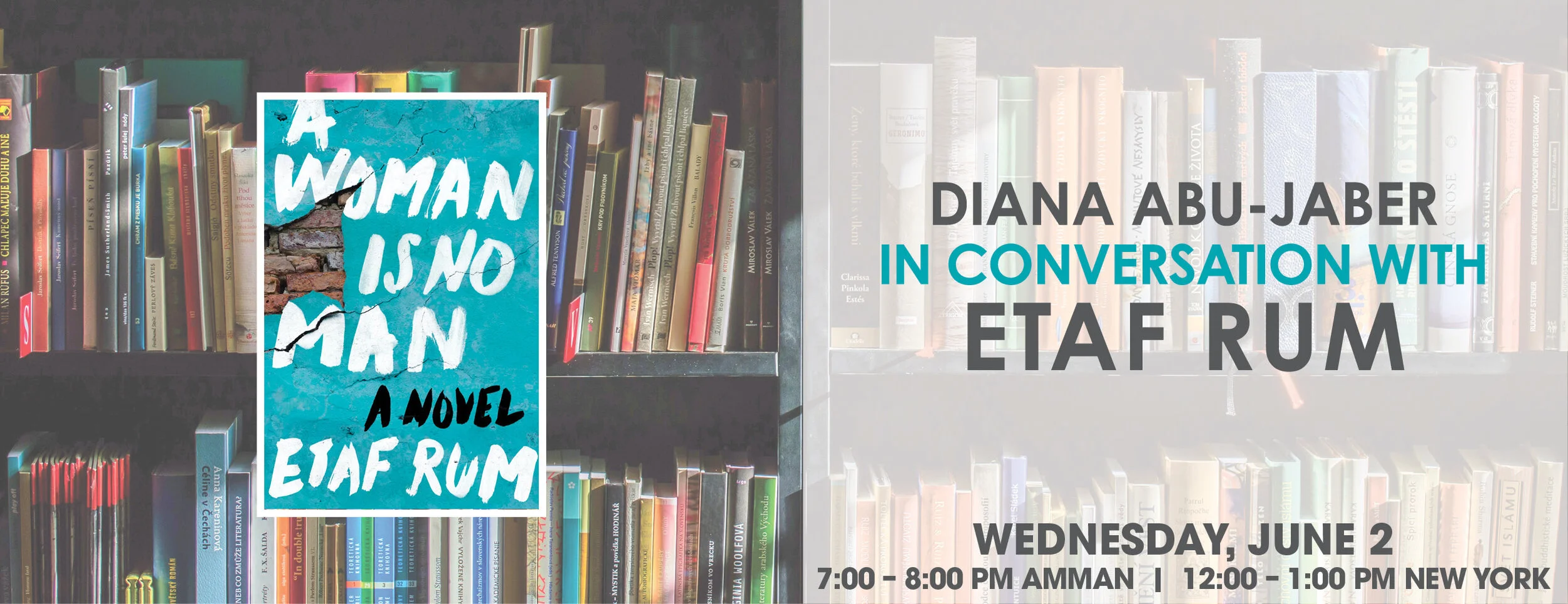 A Woman is No Man Diana Abu-Jaber in conversation with author, Etaf Rum