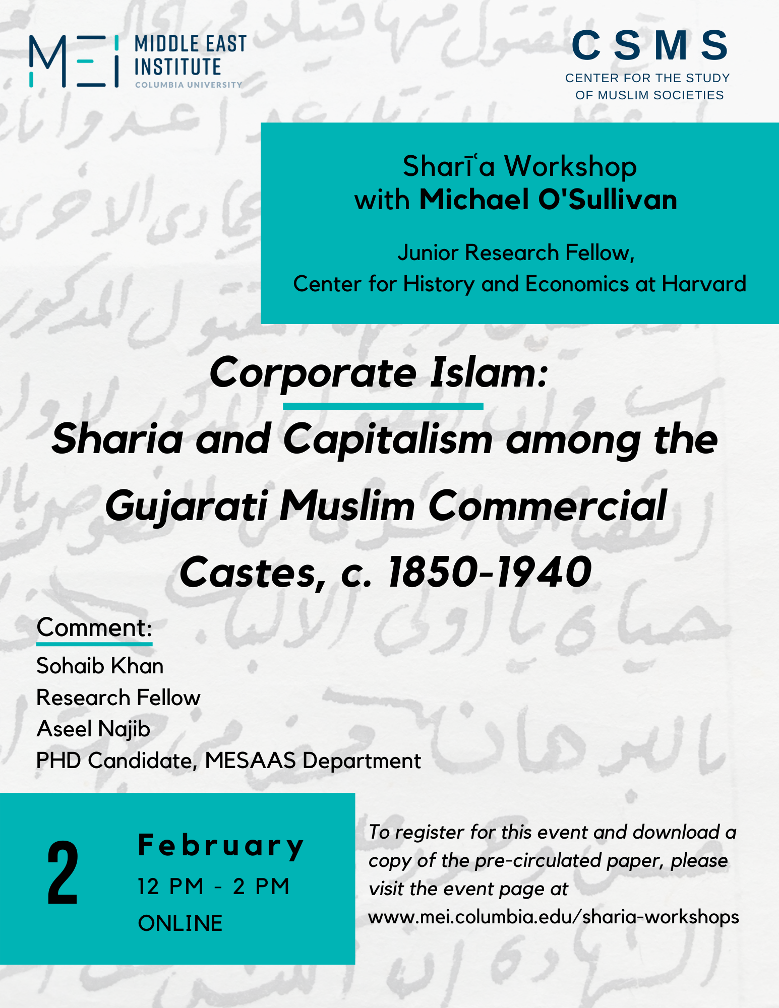 Shari'a Workshop — Middle East Institute