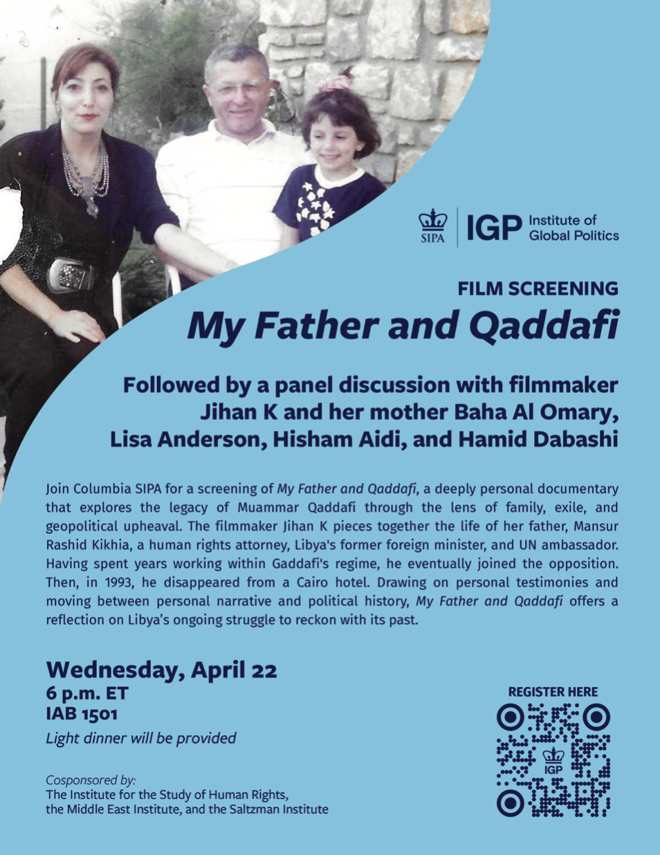 Film Screening: My Father and Qaddafi