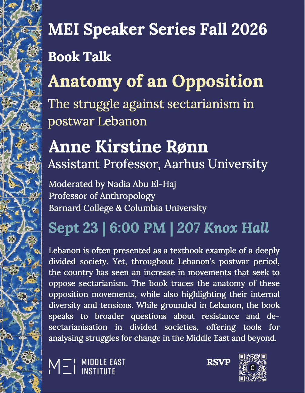 Book Talk - Anatomy of an Opposition: Anne Kirstine Rønn