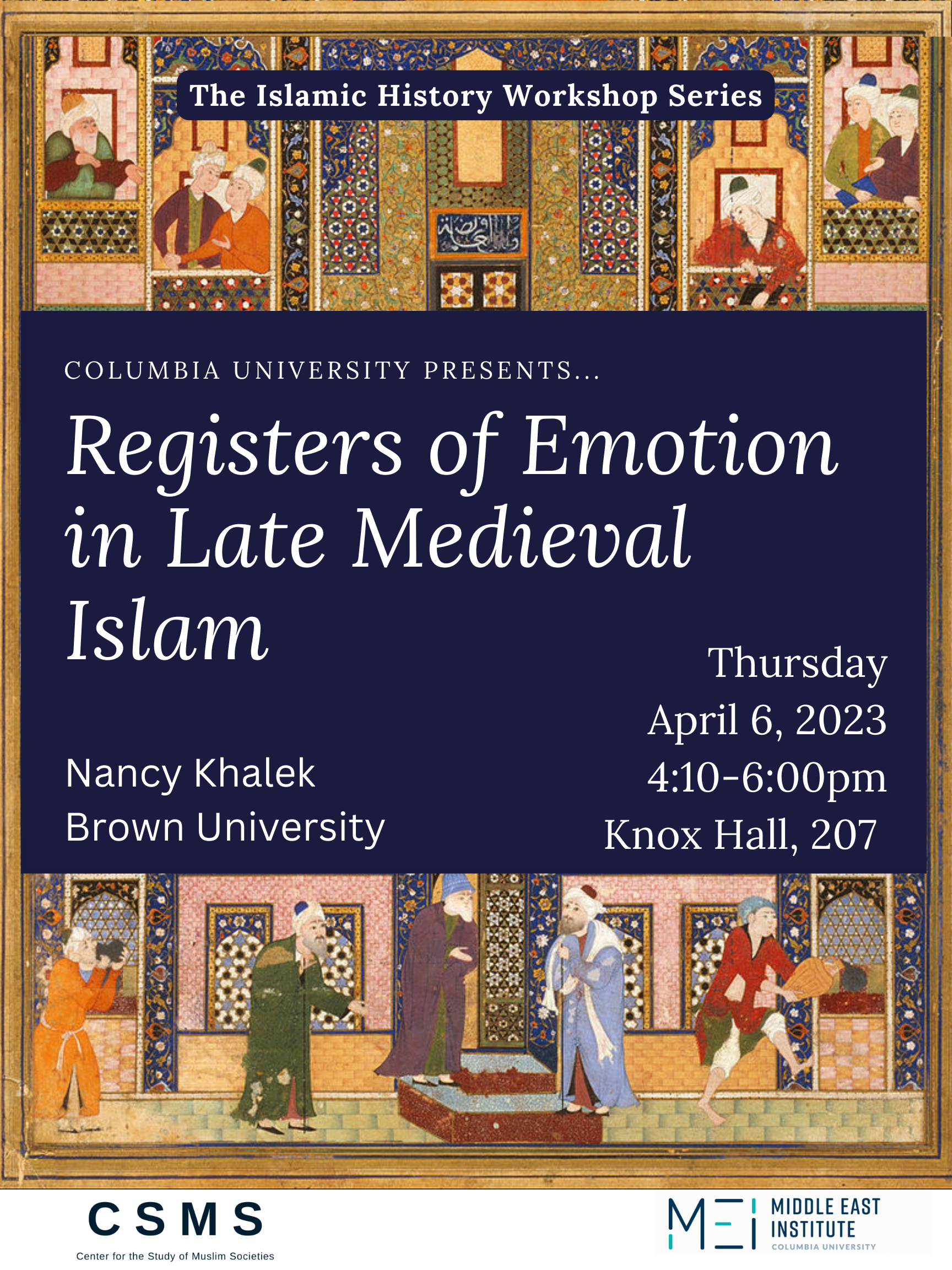 Islamic History Workshop — Middle East Institute
