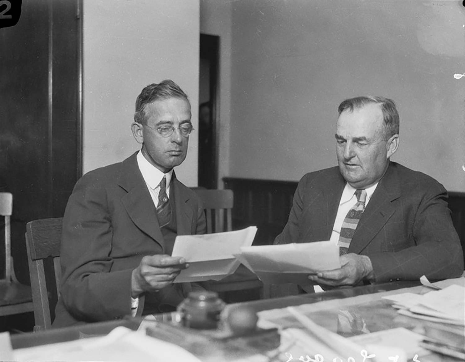  Limoneira president C.C. Teague (at right circa 1930) worked in the corner office which is now the Museum director's office. 