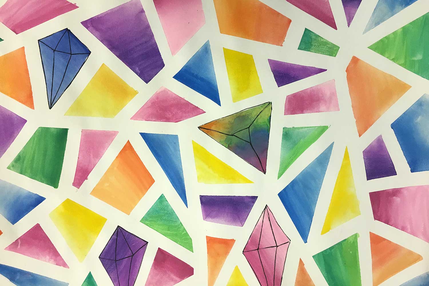 One of the artworks by students from Villanova Preparatory School.