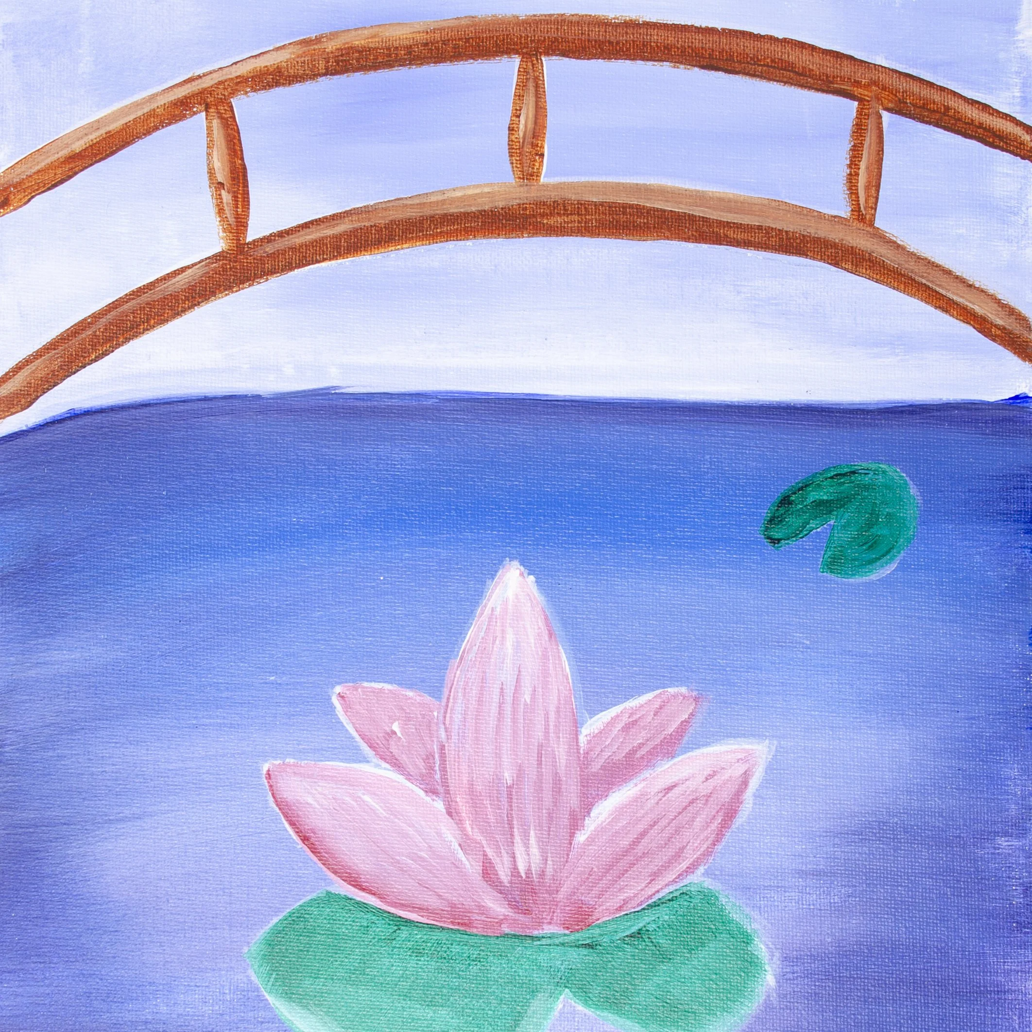 Kids' Paint & Sip - Monet Lily Pads & Boba (Ages 7+)