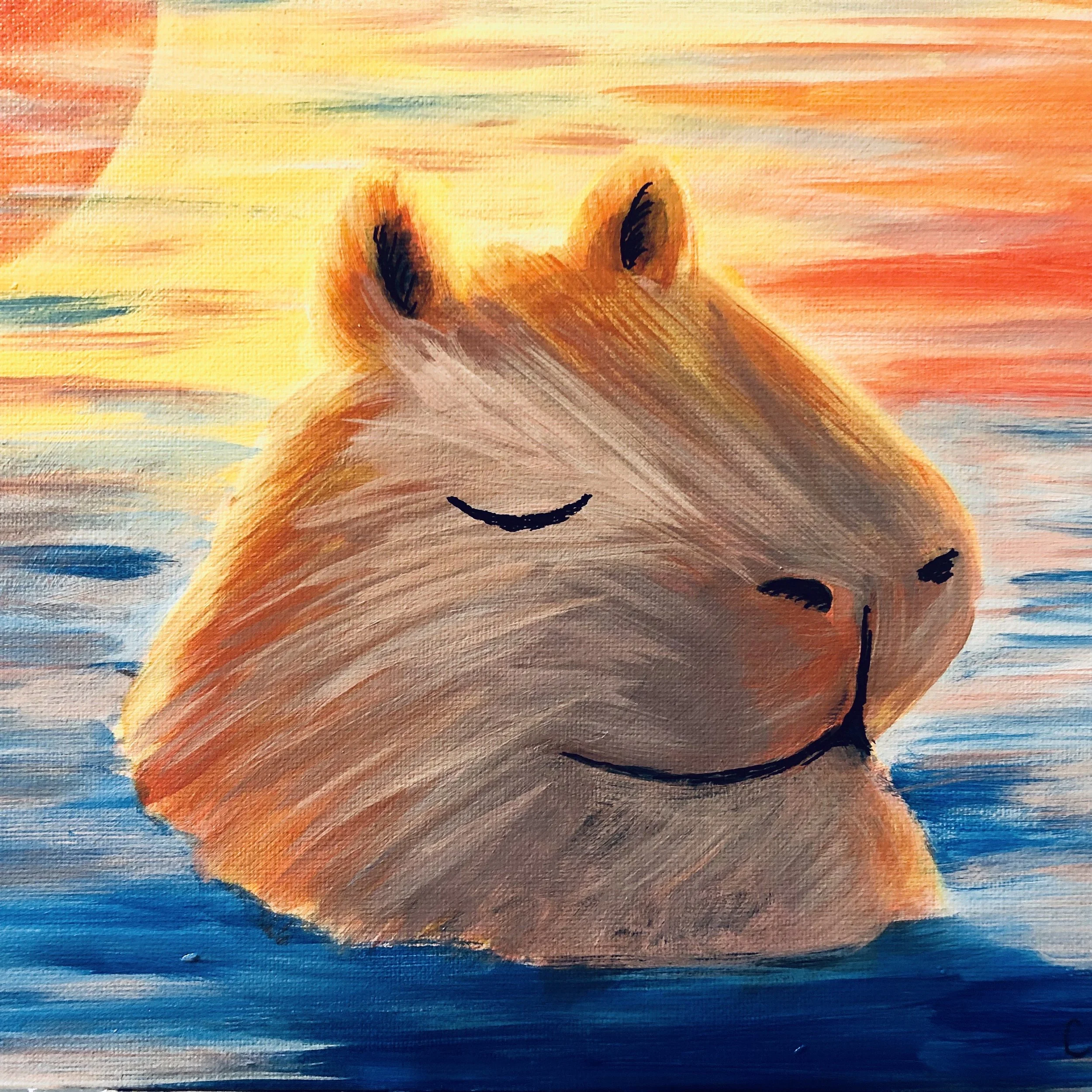 Kids' Paint & Sip - Capybara & Kool Aid (Ages 7+)
