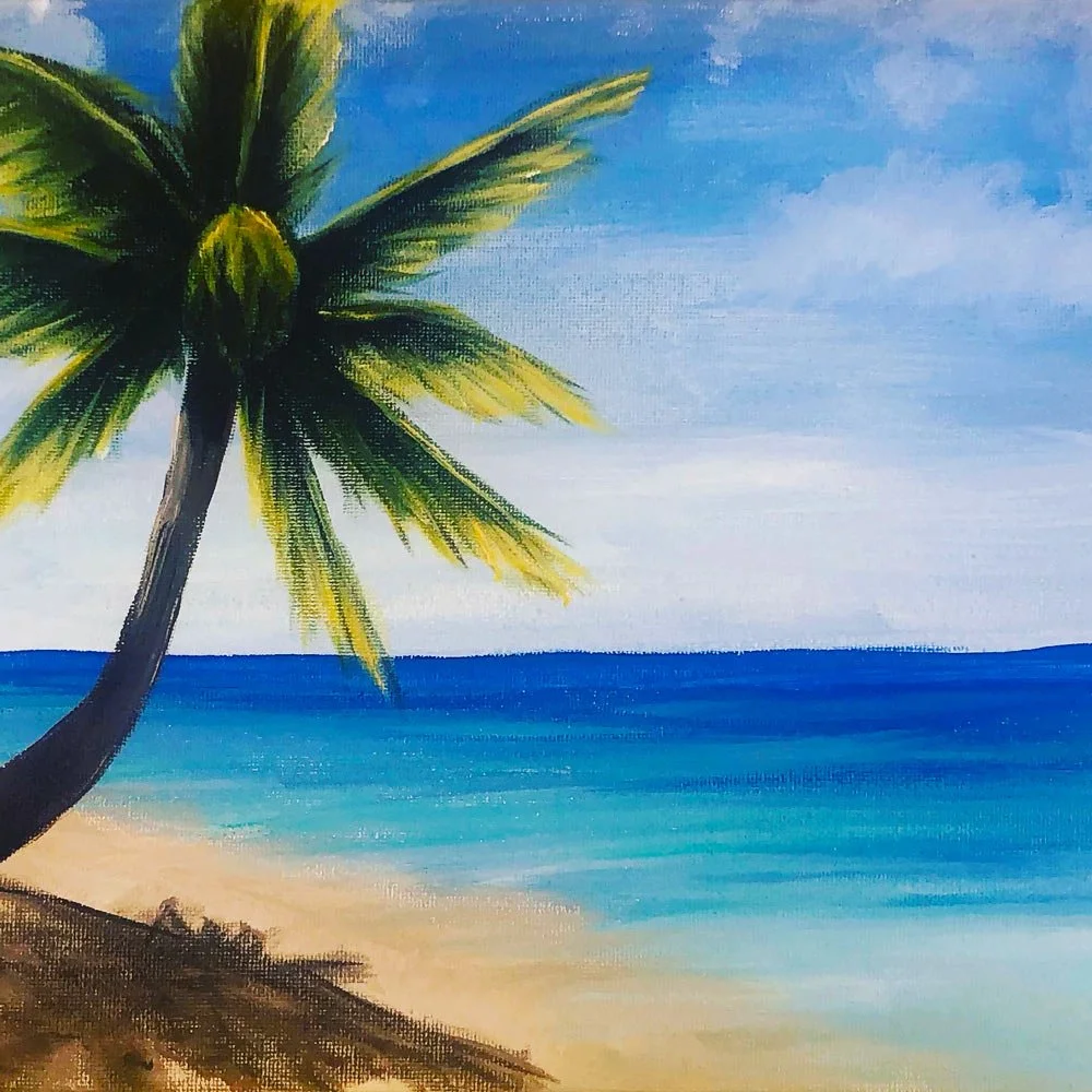 Kids' Paint & Sip: Palm Trees and Lemonade (Ages 7+)