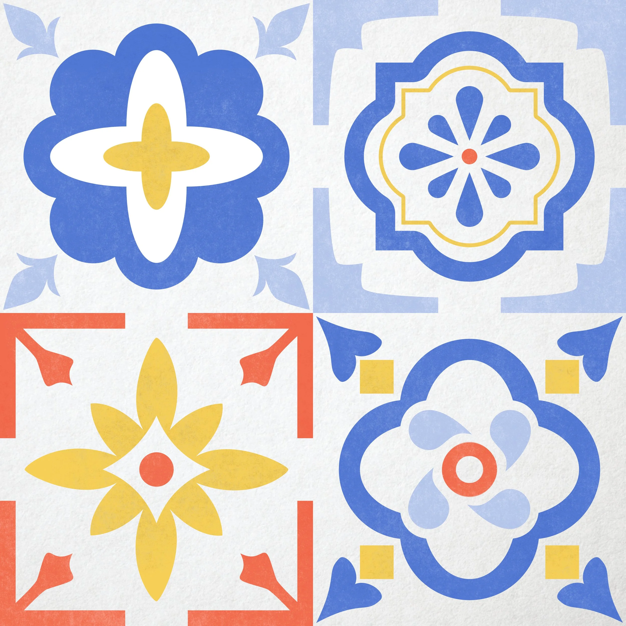 Multi-Block Printing: Tile Designs