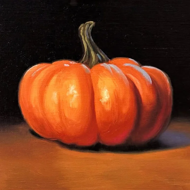 Oil Painting from Life: Pumpkins