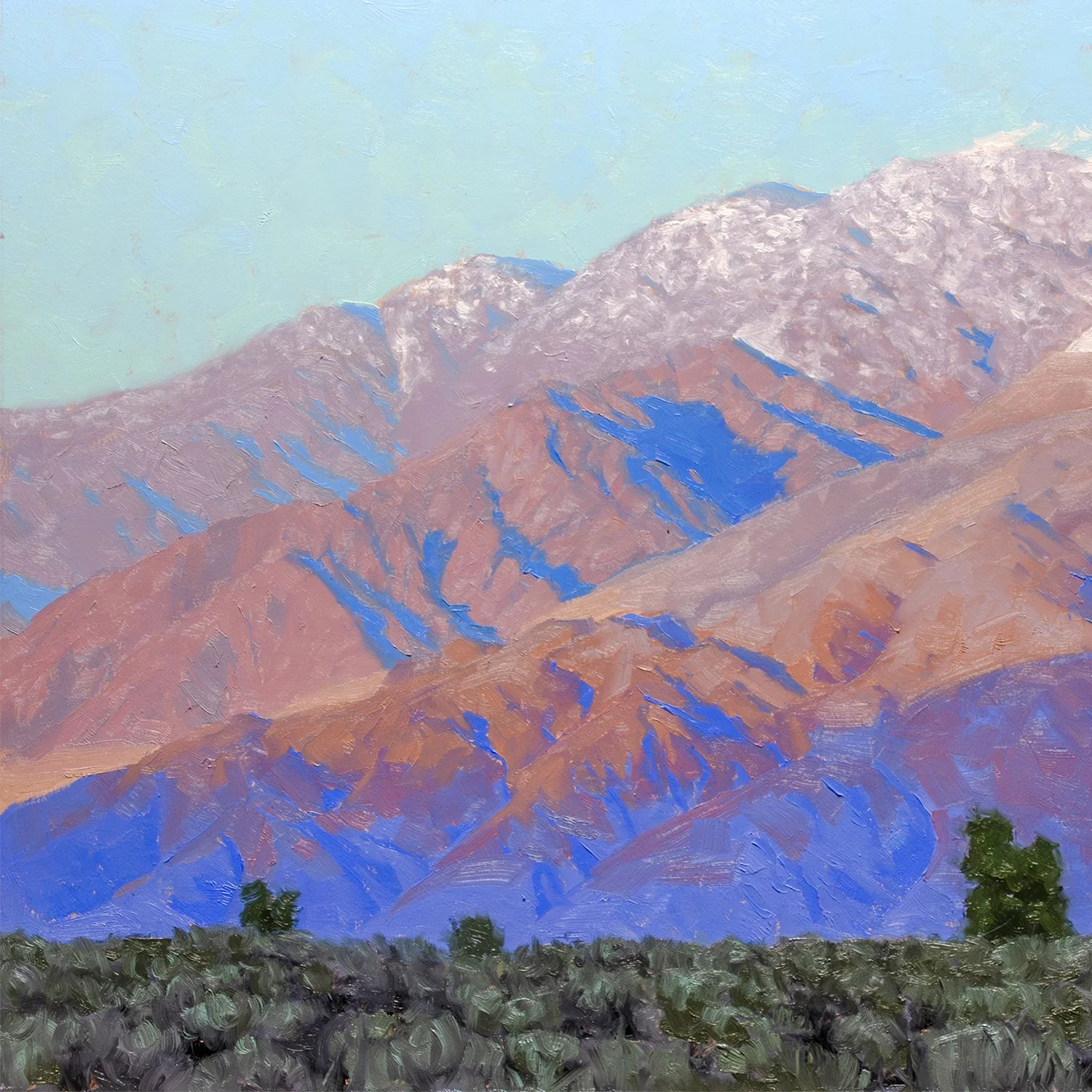 Oil Painting: Impressionist Mountains