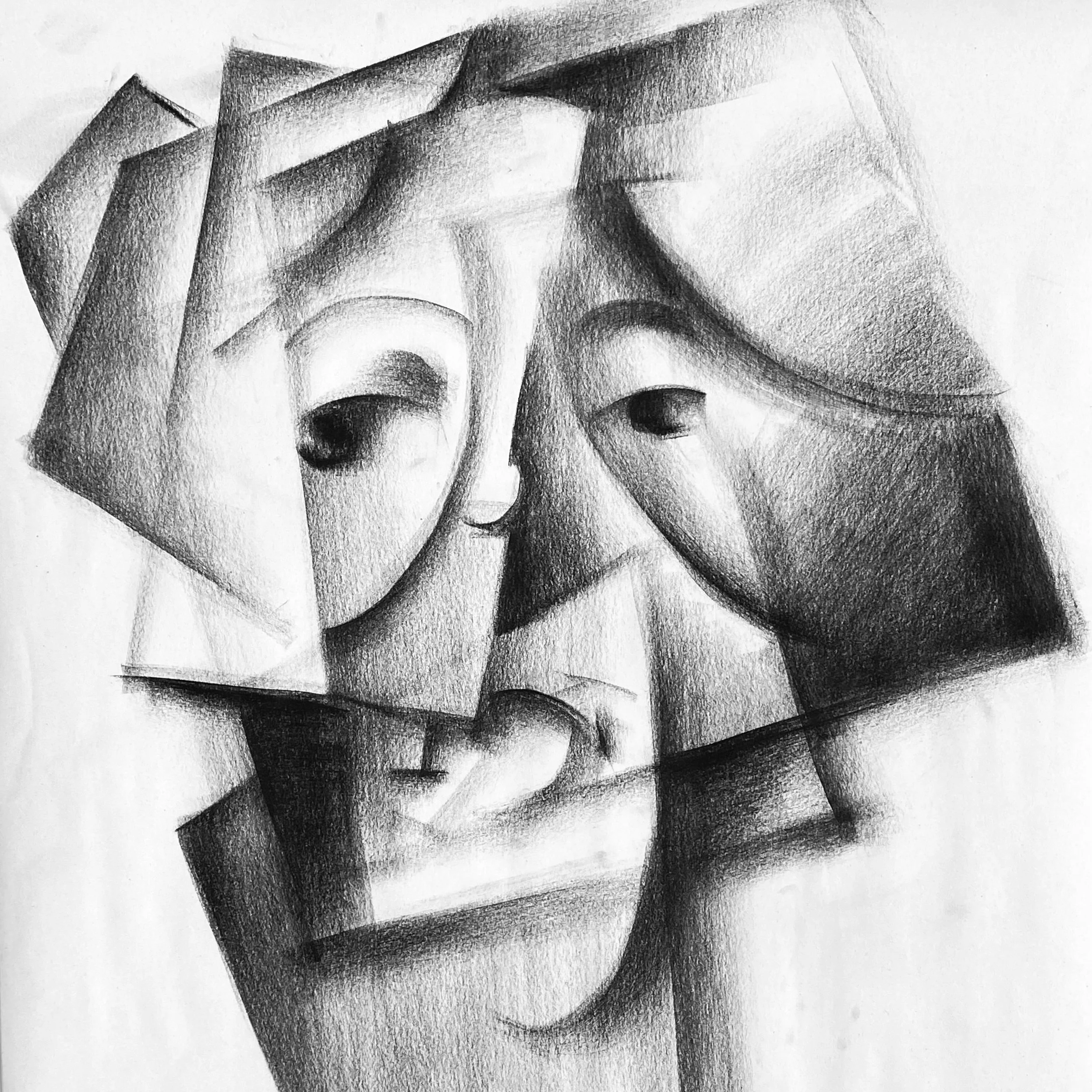 Charcoal Drawing and Cubism