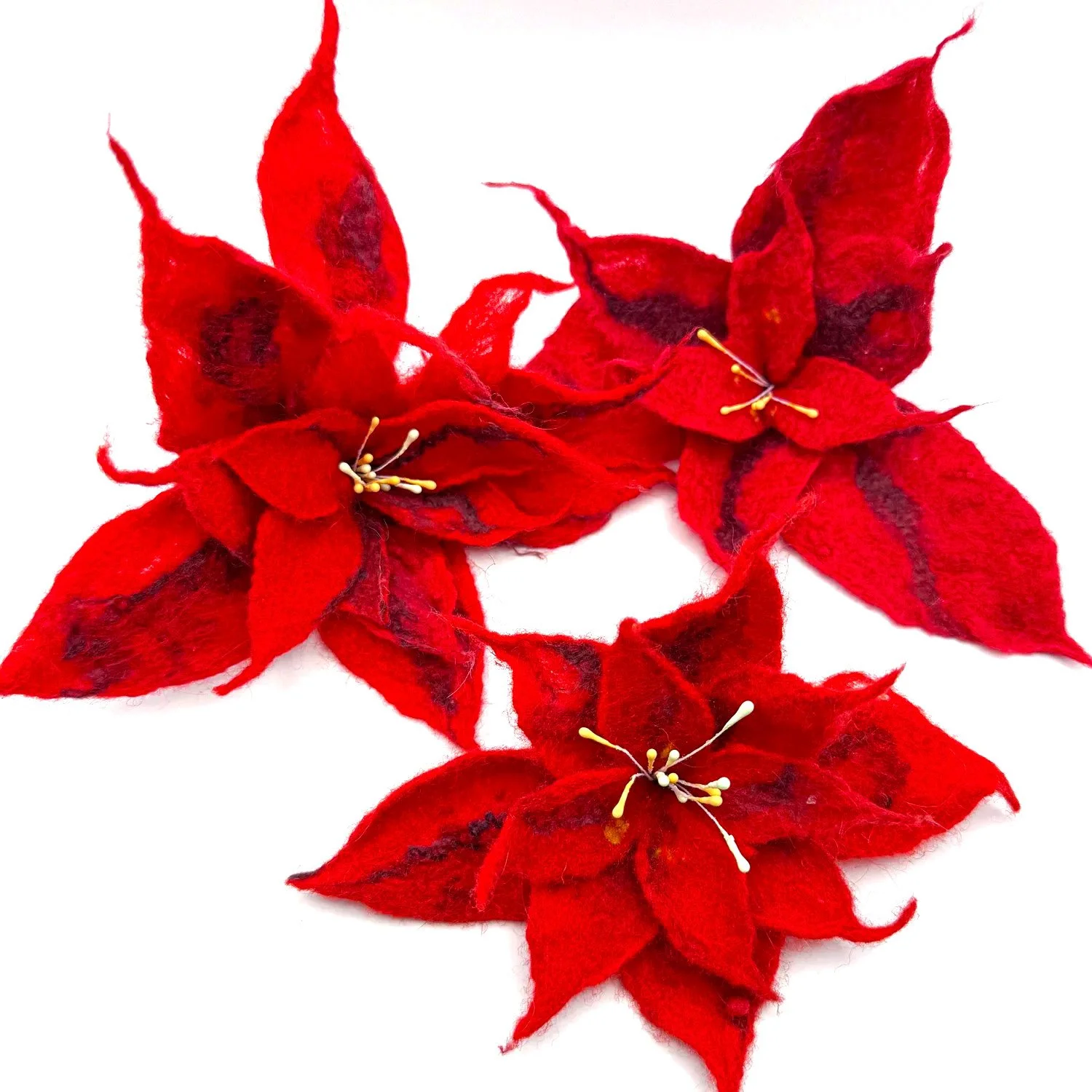 Felting: Poinsettias