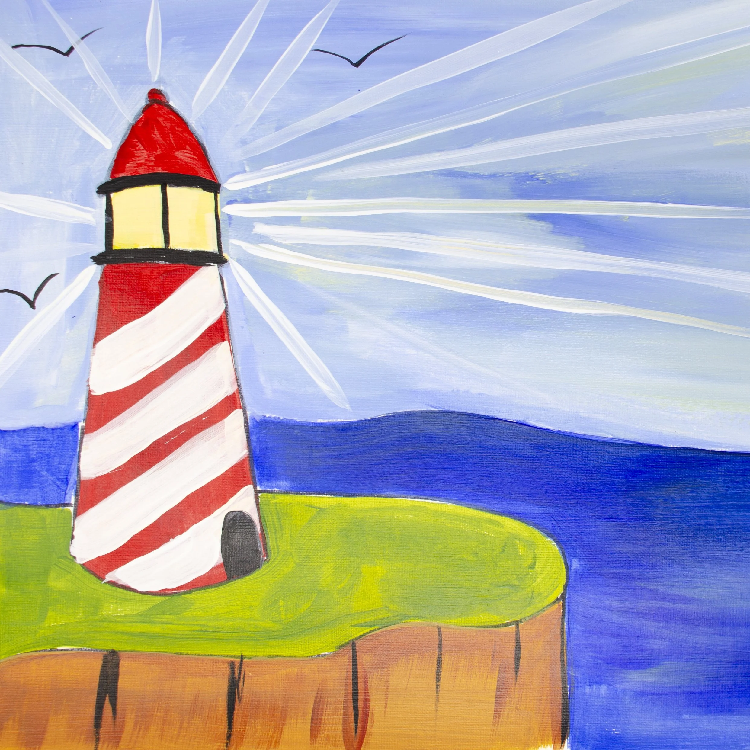 Kids' Paint & Sip - Light House & Lemonade (Ages 7+)