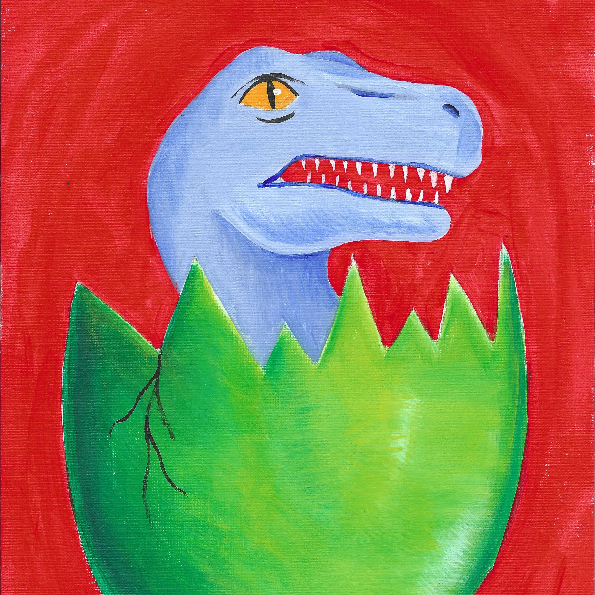 Kids' Paint & Sip - Dinosaurs & Boba (Ages 7+)