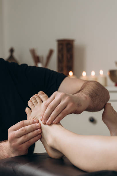 Relaxing foot massage