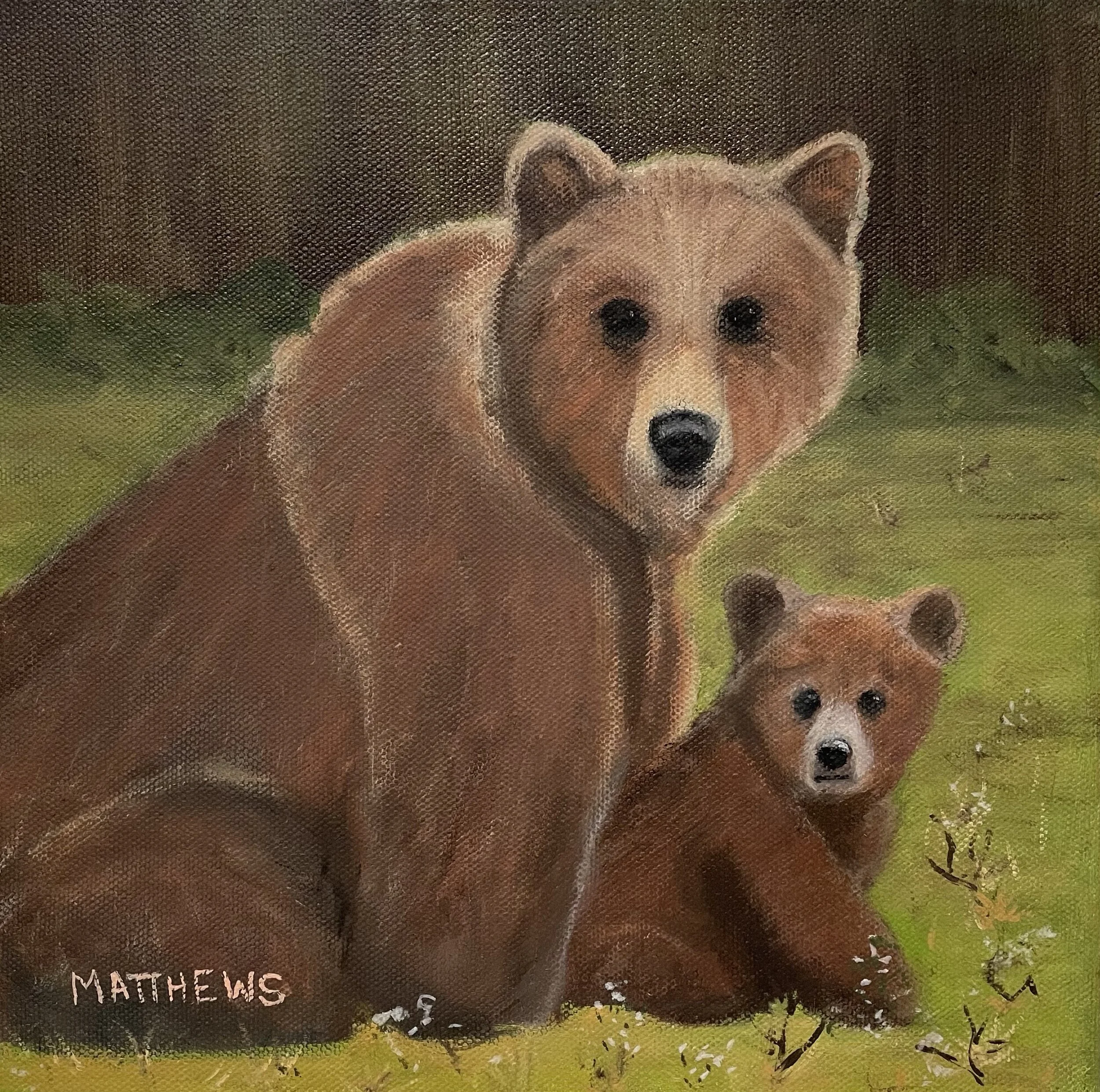 Mama Bear and Cub by Margie Matthews