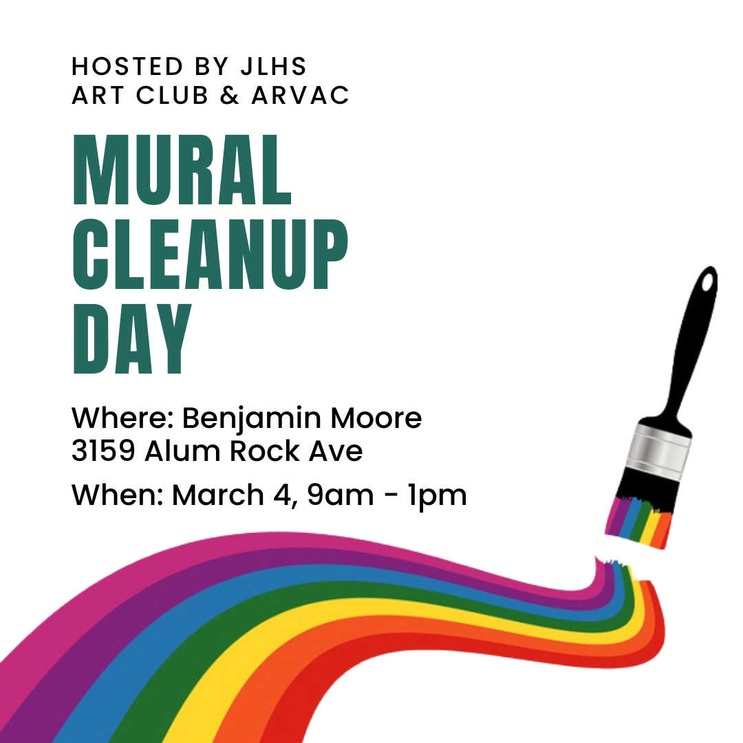 Mural Cleanup Day hosted by JLHS Art Club and ARVAC